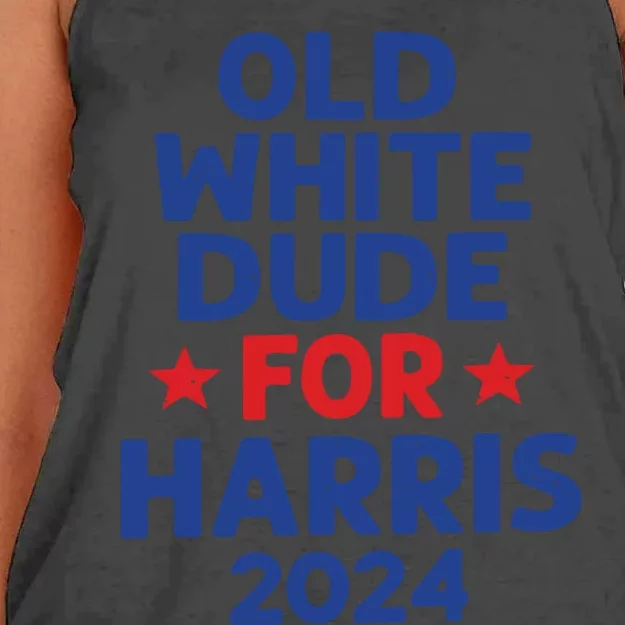 Kamala Harris Old White Dudes For Harris Funny Political Women's Knotted Racerback Tank