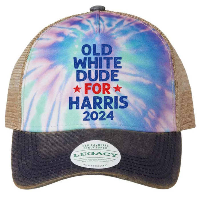 Kamala Harris Old White Dudes For Harris Legacy Tie Dye Trucker Hat