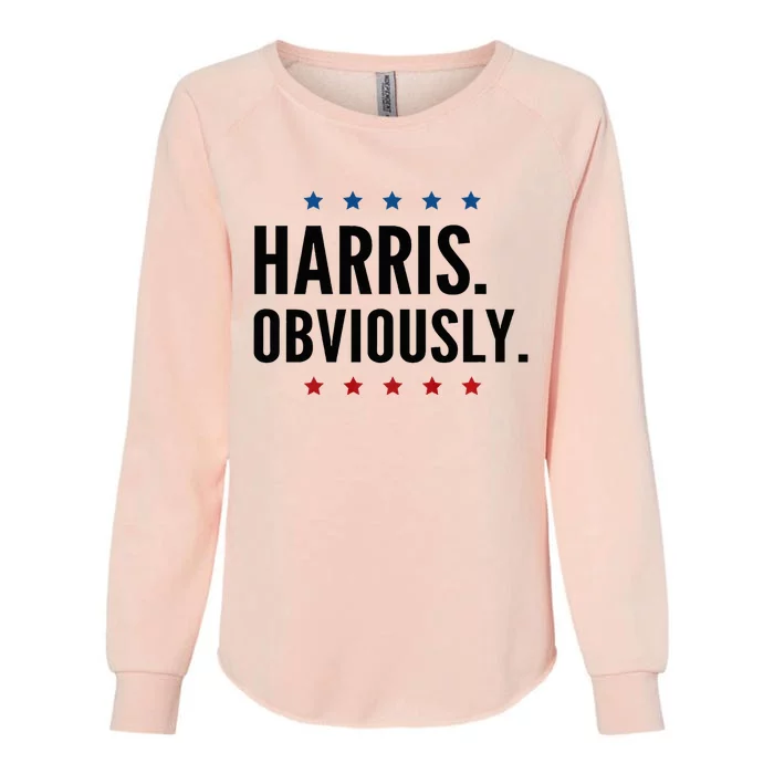 Kamala Harris. Obviously. For 2024 Womens California Wash Sweatshirt