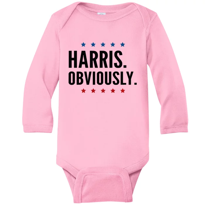 Kamala Harris. Obviously. For 2024 Baby Long Sleeve Bodysuit