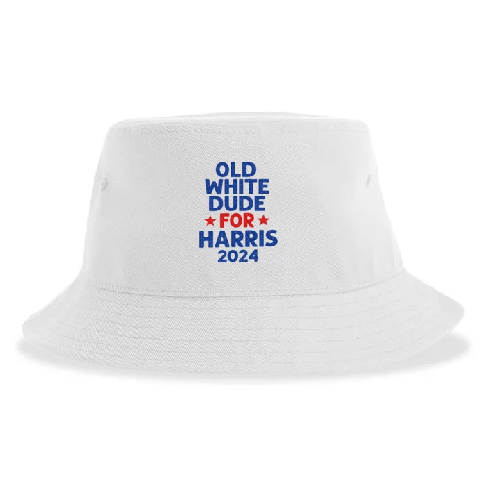 Kamala Harris Old White Dudes For Harris Funny Political Sustainable Bucket Hat