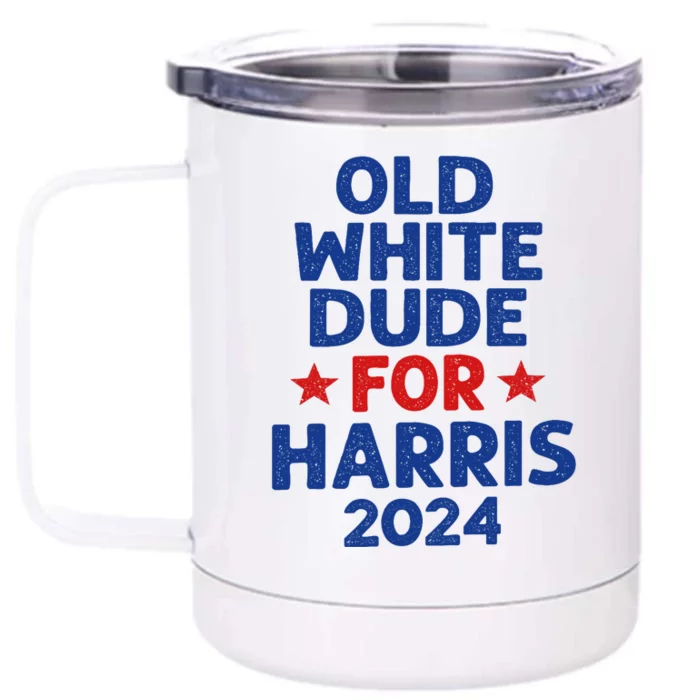 Kamala Harris Old White Dudes For Harris Funny Political Front & Back 12oz Stainless Steel Tumbler Cup