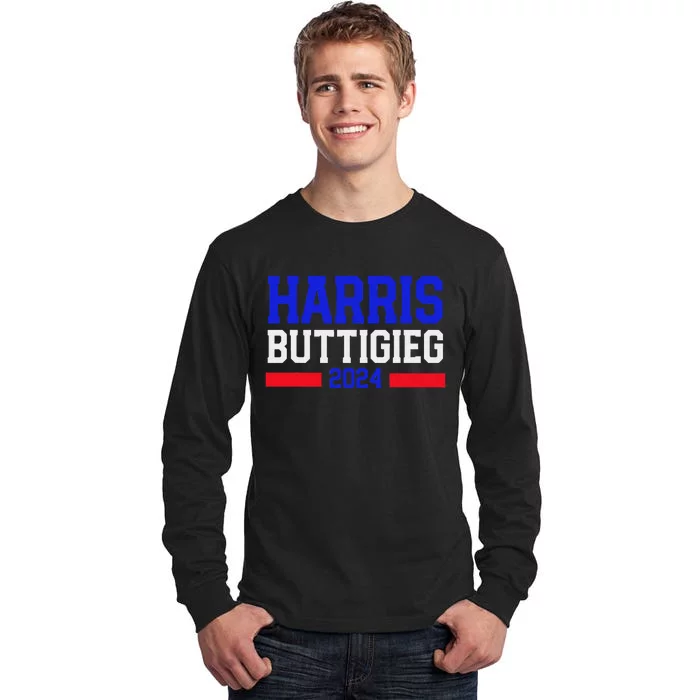 Kamala Harris Pete Buttigieg 2024 Usa President Tall Long Sleeve T-Shirt