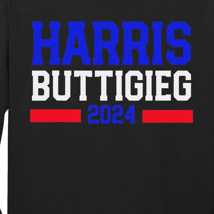 Kamala Harris Pete Buttigieg 2024 Usa President Tall Long Sleeve T-Shirt