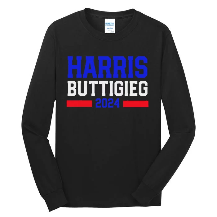 Kamala Harris Pete Buttigieg 2024 Usa President Tall Long Sleeve T-Shirt