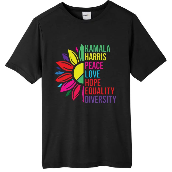 Kamala Harris Peace Love Equality Hope Diversity ChromaSoft Performance T-Shirt