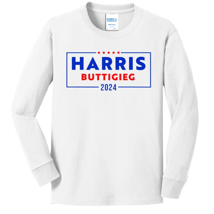 Kamala Harris Pete Buttigieg 2024 Harris Buttigieg 2024 Kids Long Sleeve Shirt