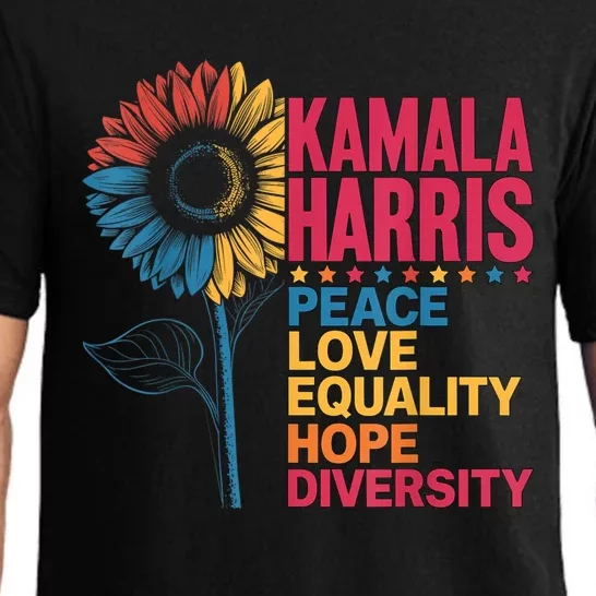 Kamala Harris Peace Love Equality Hope Diversity Pajama Set