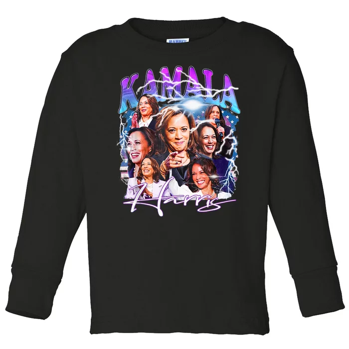 Kamala Harris President 2024 Toddler Long Sleeve Shirt