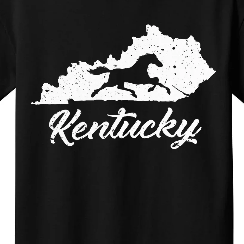 Kentucky Horse Park I Map State Horse Racing Kids T-Shirt