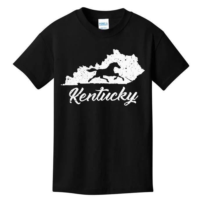 Kentucky Horse Park I Map State Horse Racing Kids T-Shirt