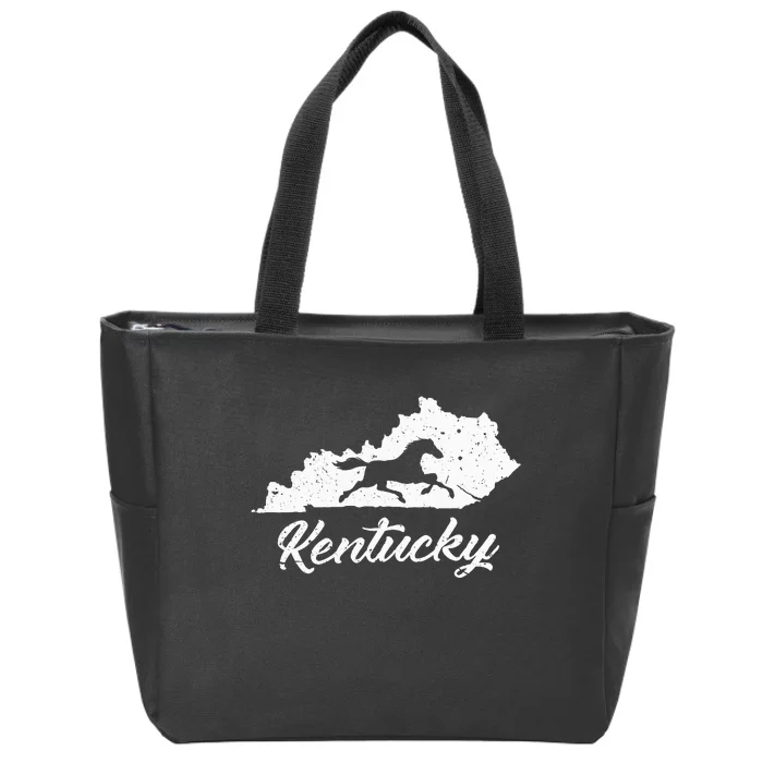 Kentucky Horse Park I Map State Horse Racing Zip Tote Bag