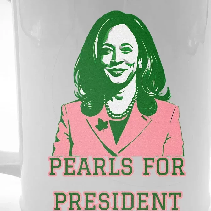 Kamala Harris Pin.K & Green Presidential Run For President Front & Back Beer Stein