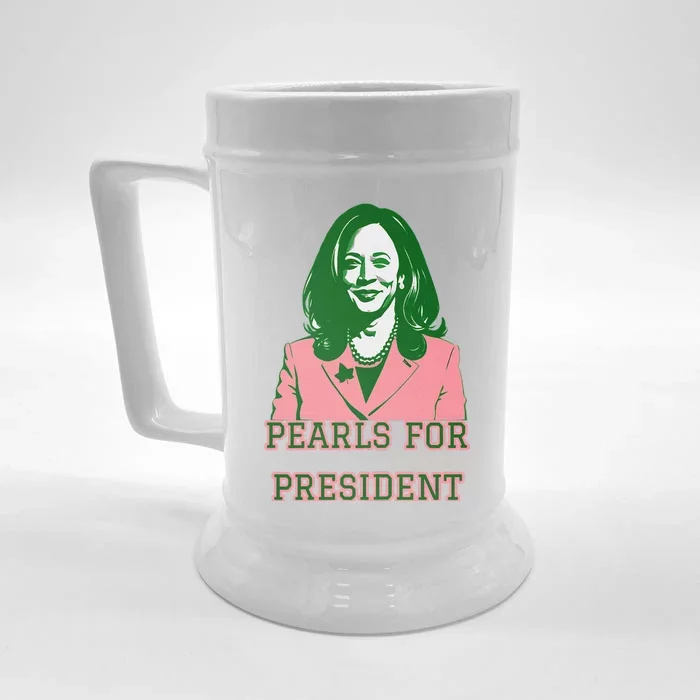 Kamala Harris Pin.K & Green Presidential Run For President Front & Back Beer Stein