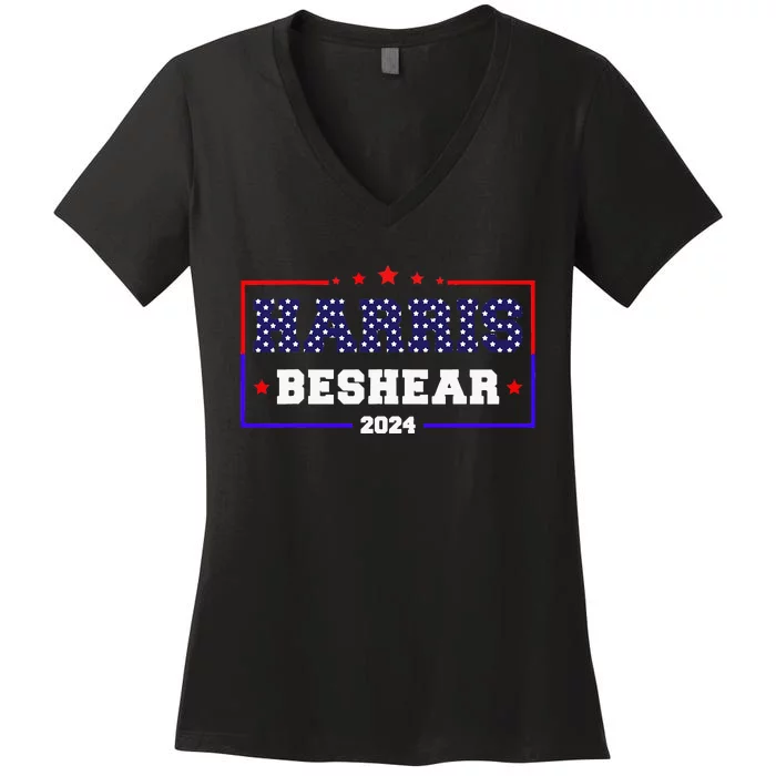 Kamala Harris President Andy Beshear Vice President 2024 Women's V-Neck T-Shirt