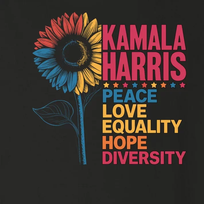 Kamala Harris Peace Love Equality Hope Diversity Toddler Long Sleeve Shirt