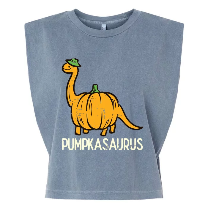 Kids Halloween Pumpkin Dino Pumpasaurus Costume Boy Kids Garment-Dyed Women's Muscle Tee