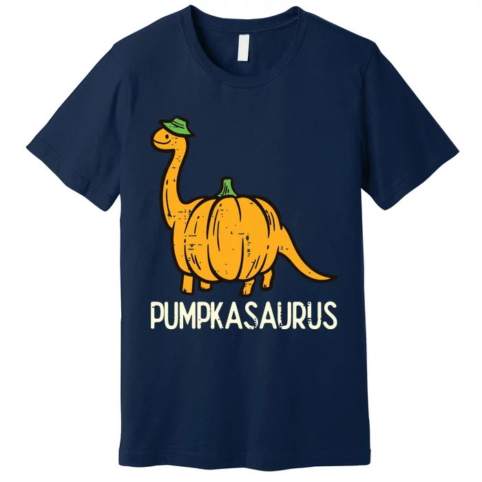 Kids Halloween Pumpkin Dino Pumpasaurus Costume Boy Kids Premium T-Shirt