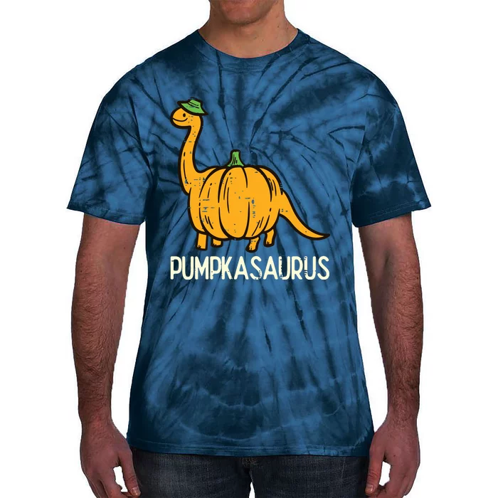 Kids Halloween Pumpkin Dino Pumpasaurus Costume Boy Kids Tie-Dye T-Shirt