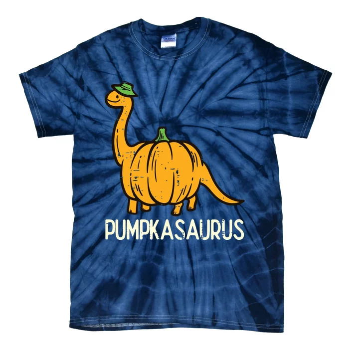 Kids Halloween Pumpkin Dino Pumpasaurus Costume Boy Kids Tie-Dye T-Shirt