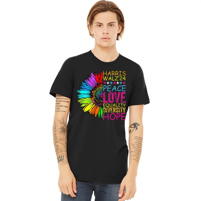 Kamala Harris Peace Love Equality Hope Diversity Premium T-Shirt