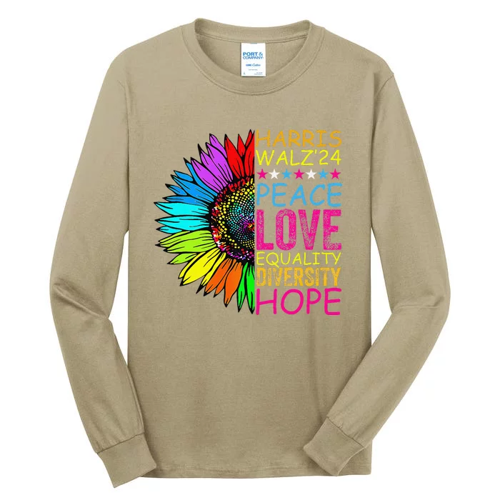 Kamala Harris Peace Love Equality Hope Diversity Tall Long Sleeve T-Shirt