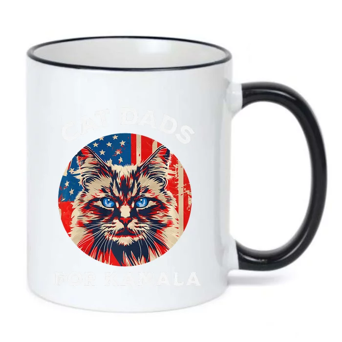 Kamala Harris President 2024 Cat Dads Cat Daddies Gift Black Color Changing Mug