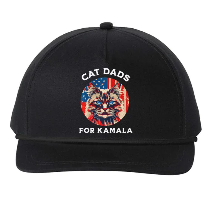 Kamala Harris President 2024 Cat Dads Cat Daddies Gift Snapback Five-Panel Rope Hat