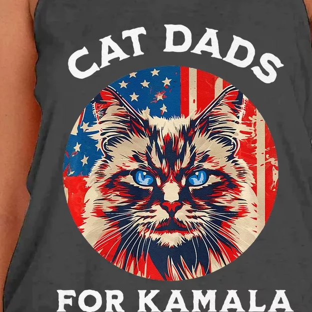 Kamala Harris President 2024 Cat Dads Cat Daddies Gift Women's Knotted Racerback Tank