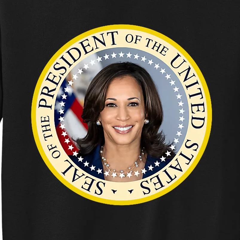 Kamala Harris Presidential Seal Portrait Tall Sweatshirt