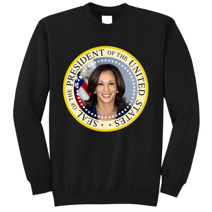 Kamala Harris Presidential Seal Portrait Tall Sweatshirt