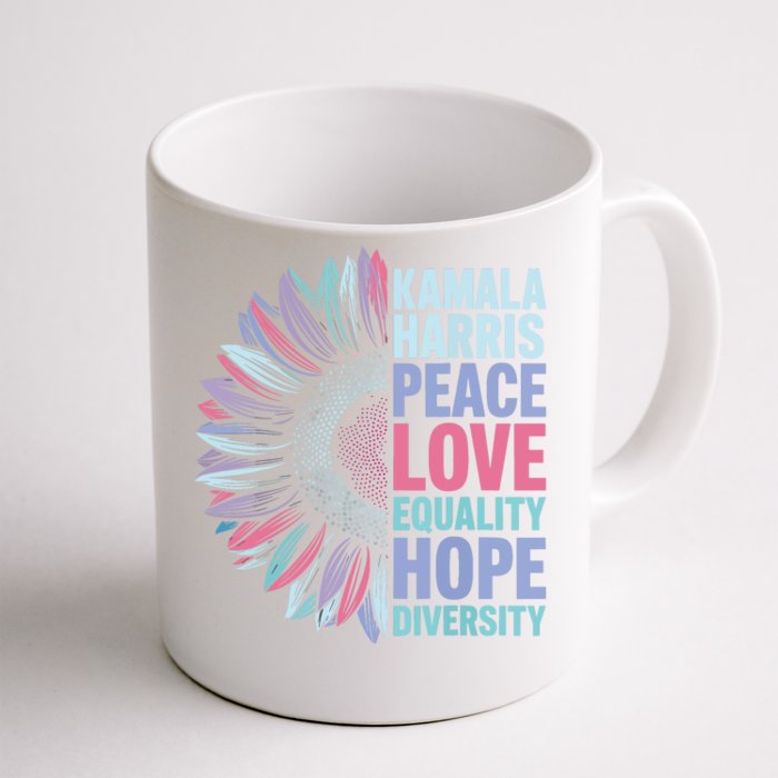 Kamala Harris Peace Love Equality Hope Diversity Front & Back Coffee Mug