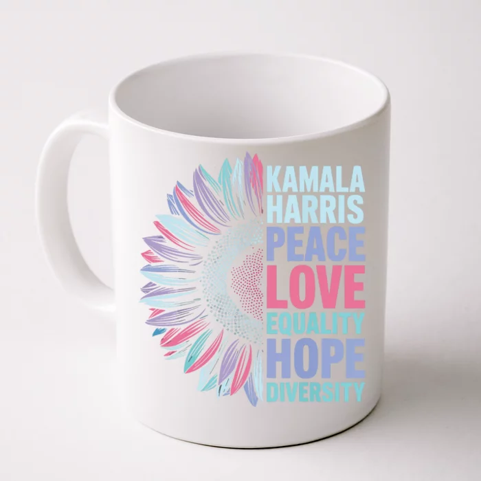 Kamala Harris Peace Love Equality Hope Diversity Front & Back Coffee Mug