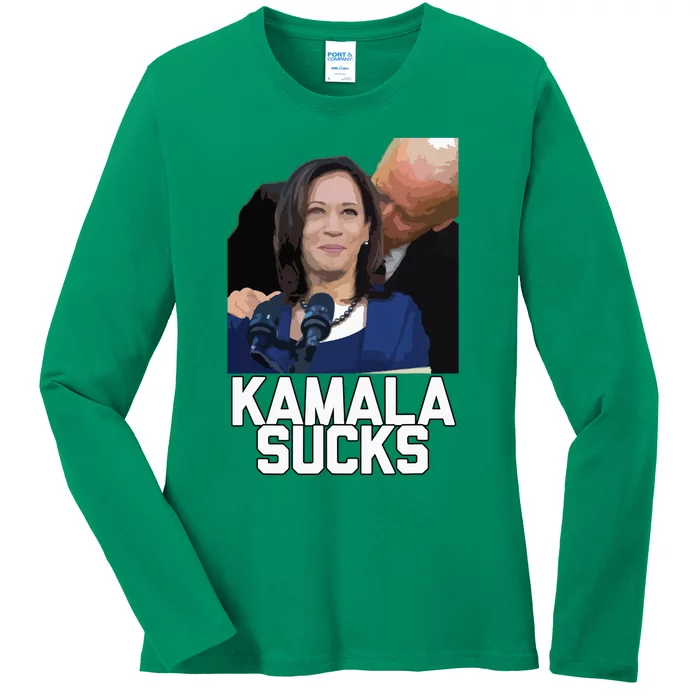 Kamala Harris President Election 2024 Trump Halloween Ladies Long Sleeve Shirt