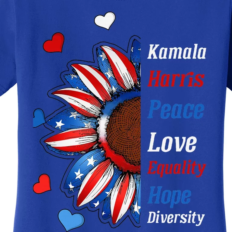 Kamala Harris Peace Love Equality Hope Diversity Women's T-Shirt