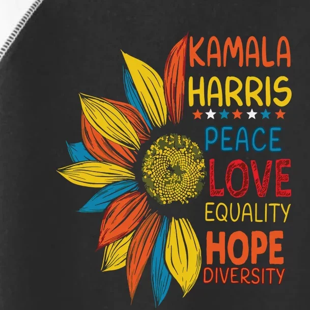 Kamala Harris Peace Love Equality Hope Diversity Toddler Fine Jersey T-Shirt