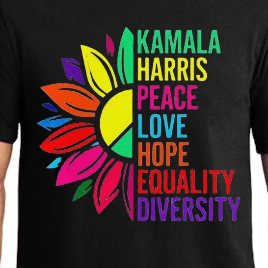 Kamala Harris Peace Love Equality Hope Diversity Gift Pajama Set