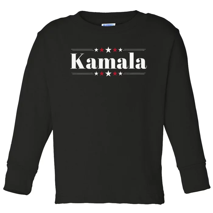 Kamala Harris President 2024 Usa Democrat Toddler Long Sleeve Shirt