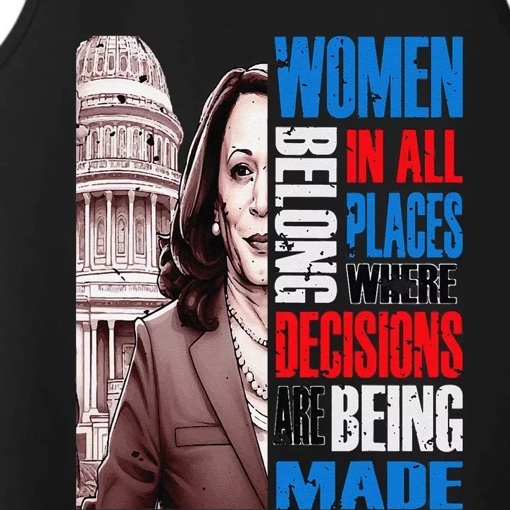 Kamala Harris President 2024 Belong In All Places Performance Tank