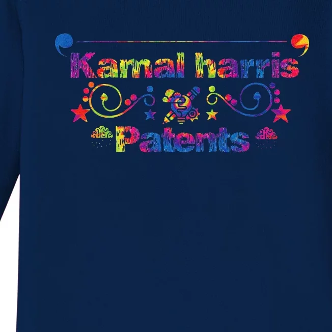 Kamal Harris Patents Tie Dye Harris Waltz Baby Long Sleeve Bodysuit