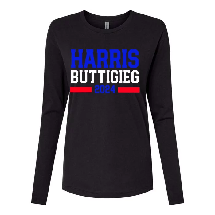 Kamala Harris Pete Buttigieg 2024 Usa President Womens Cotton Relaxed Long Sleeve T-Shirt