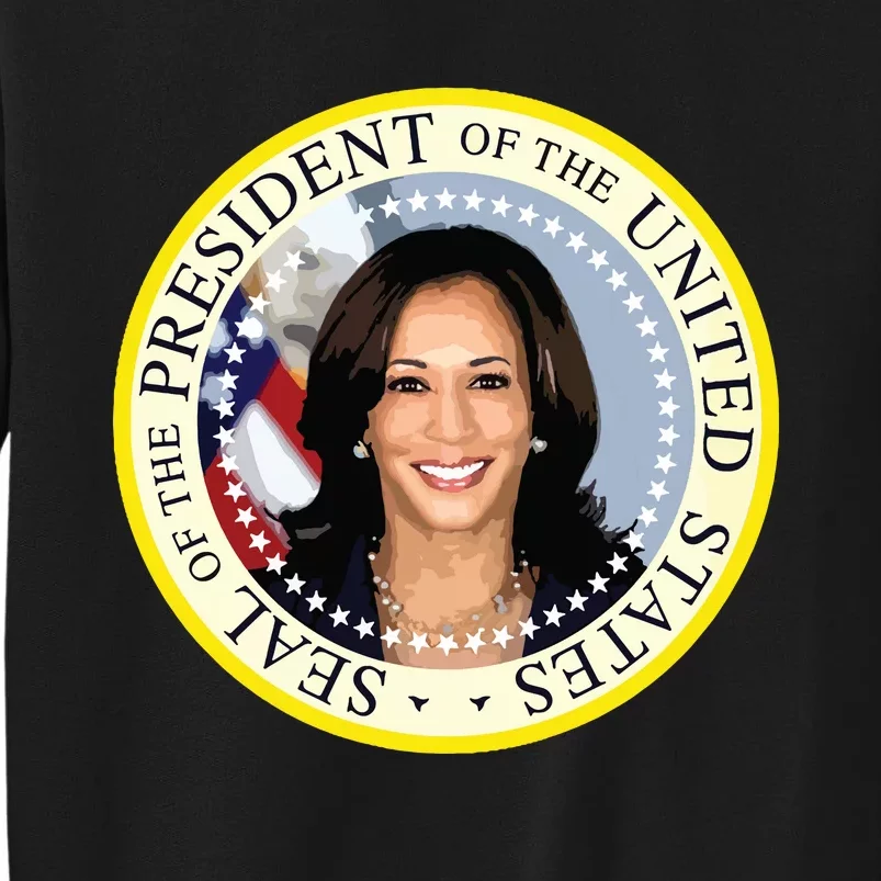 Kamala Harris Presidential Seal Portrait Tall Sweatshirt