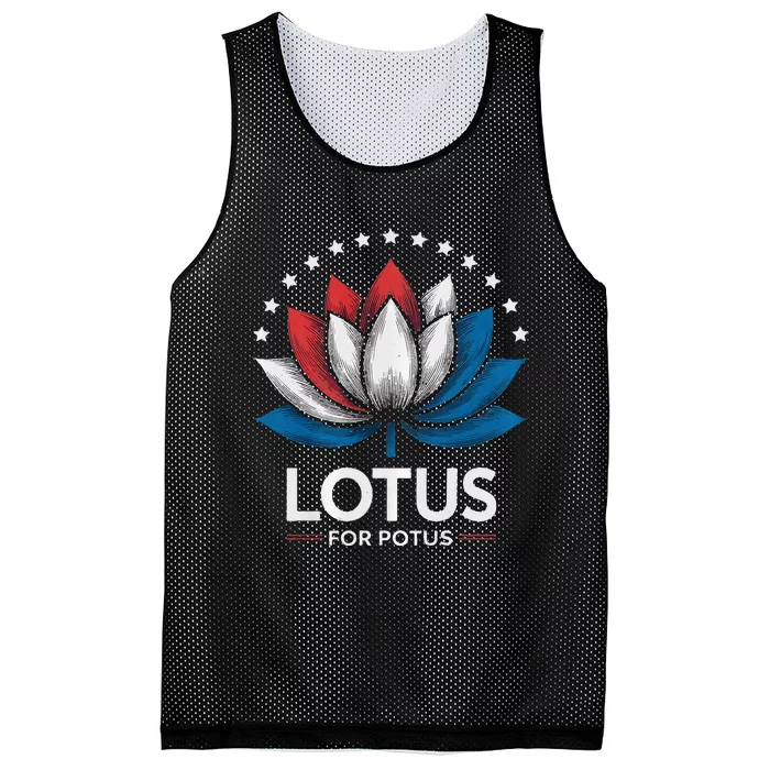 Kamala Harris President Campaign Lotus For Potus Mesh Reversible Basketball Jersey Tank