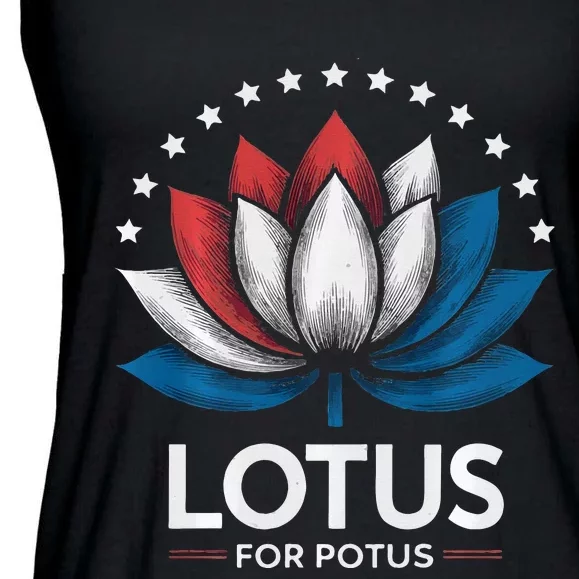 Kamala Harris President Campaign Lotus For Potus Ladies Essential Flowy Tank