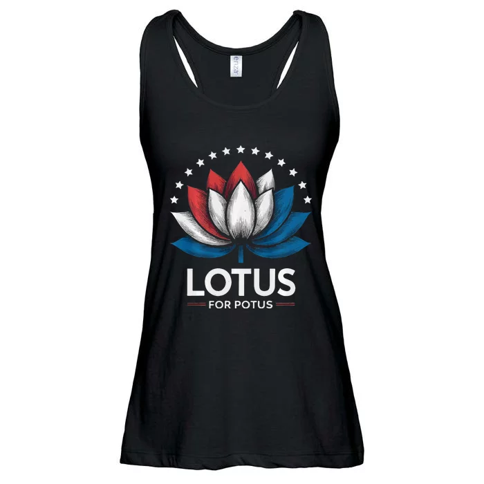 Kamala Harris President Campaign Lotus For Potus Ladies Essential Flowy Tank