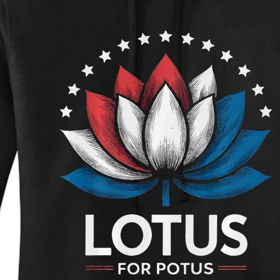 Kamala Harris President Campaign Lotus For Potus Women's Pullover Hoodie