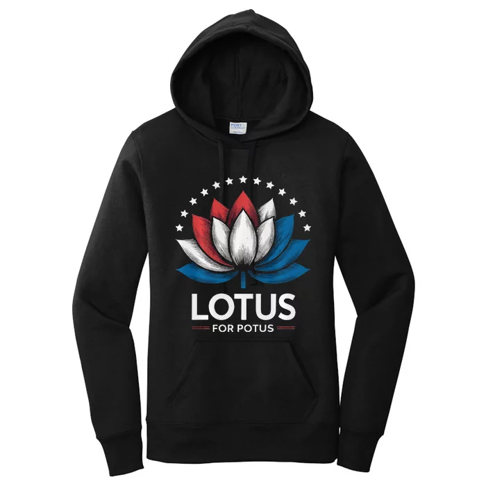 Kamala Harris President Campaign Lotus For Potus Women's Pullover Hoodie