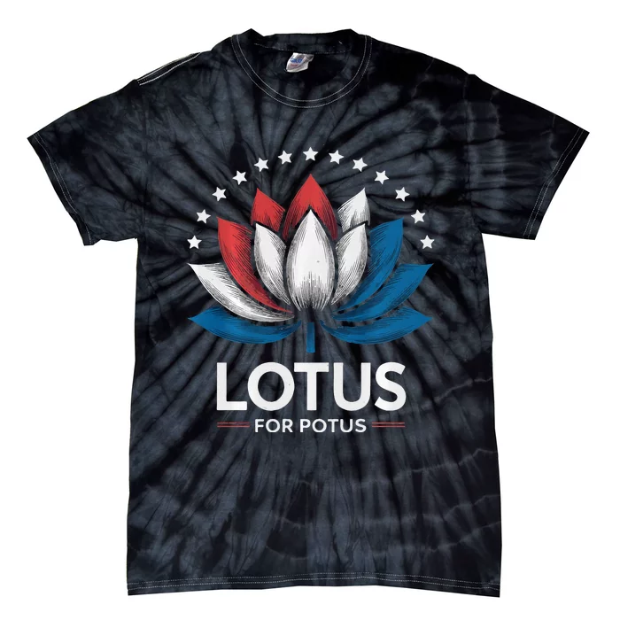 Kamala Harris President Campaign Lotus For Potus Tie-Dye T-Shirt