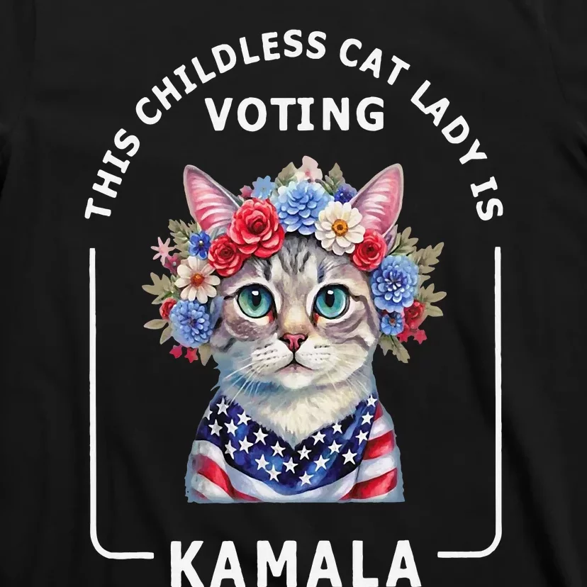 Kamala Harris Presiden 2024 Childless Cat Lady Madam T-Shirt