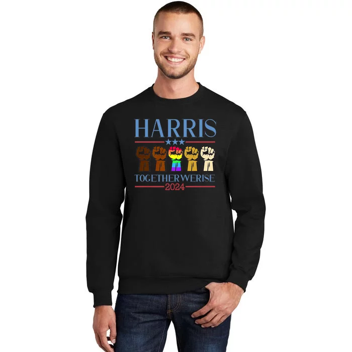 Kamala Harris President Together We Rise 2024 Funny Voting For Kamala Harris Sweatshirt